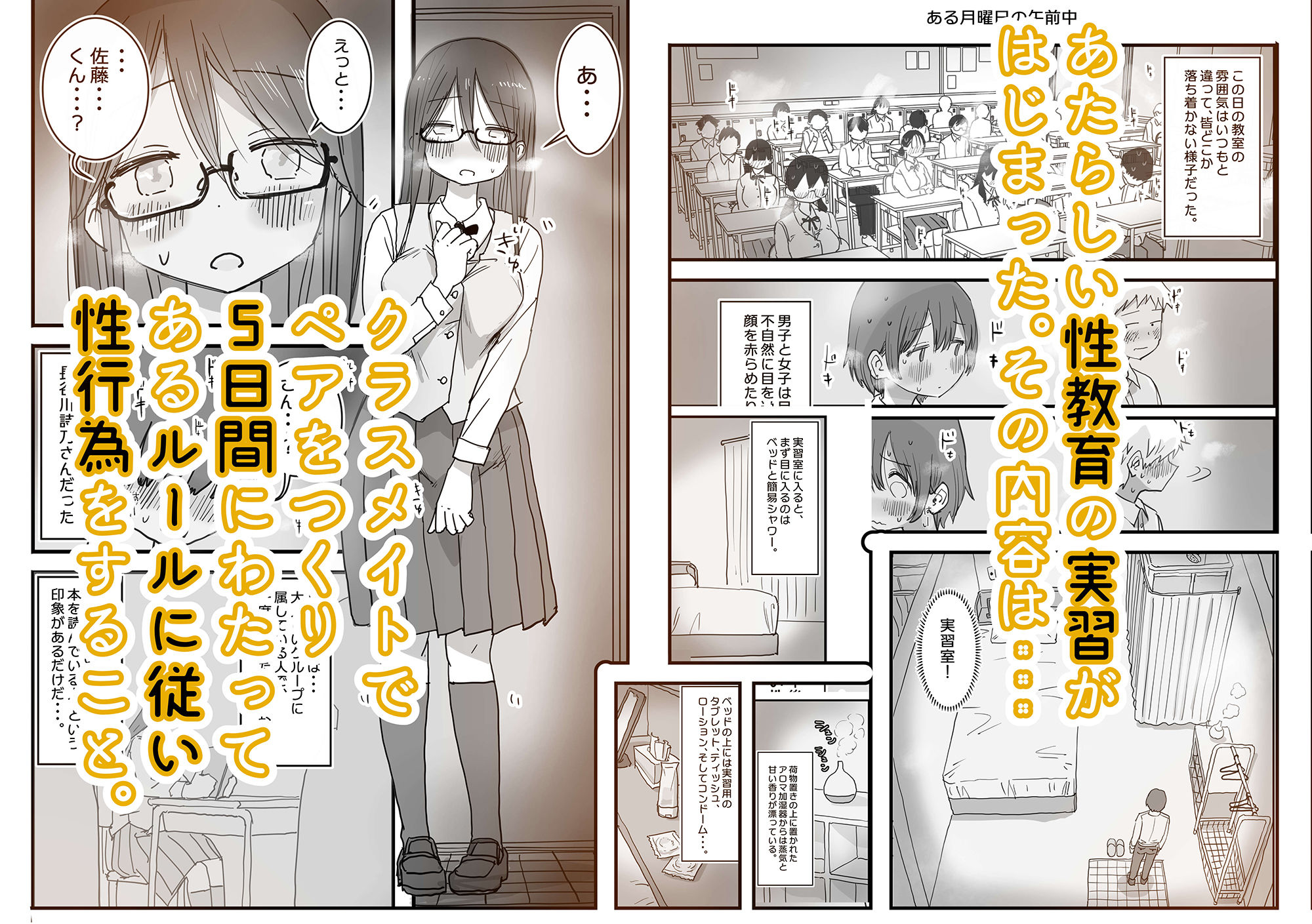 あたらしい性教育がはじまったのでクラスメイトの長谷川さんと5日間にわたる濃厚セックスをする サンプル画像