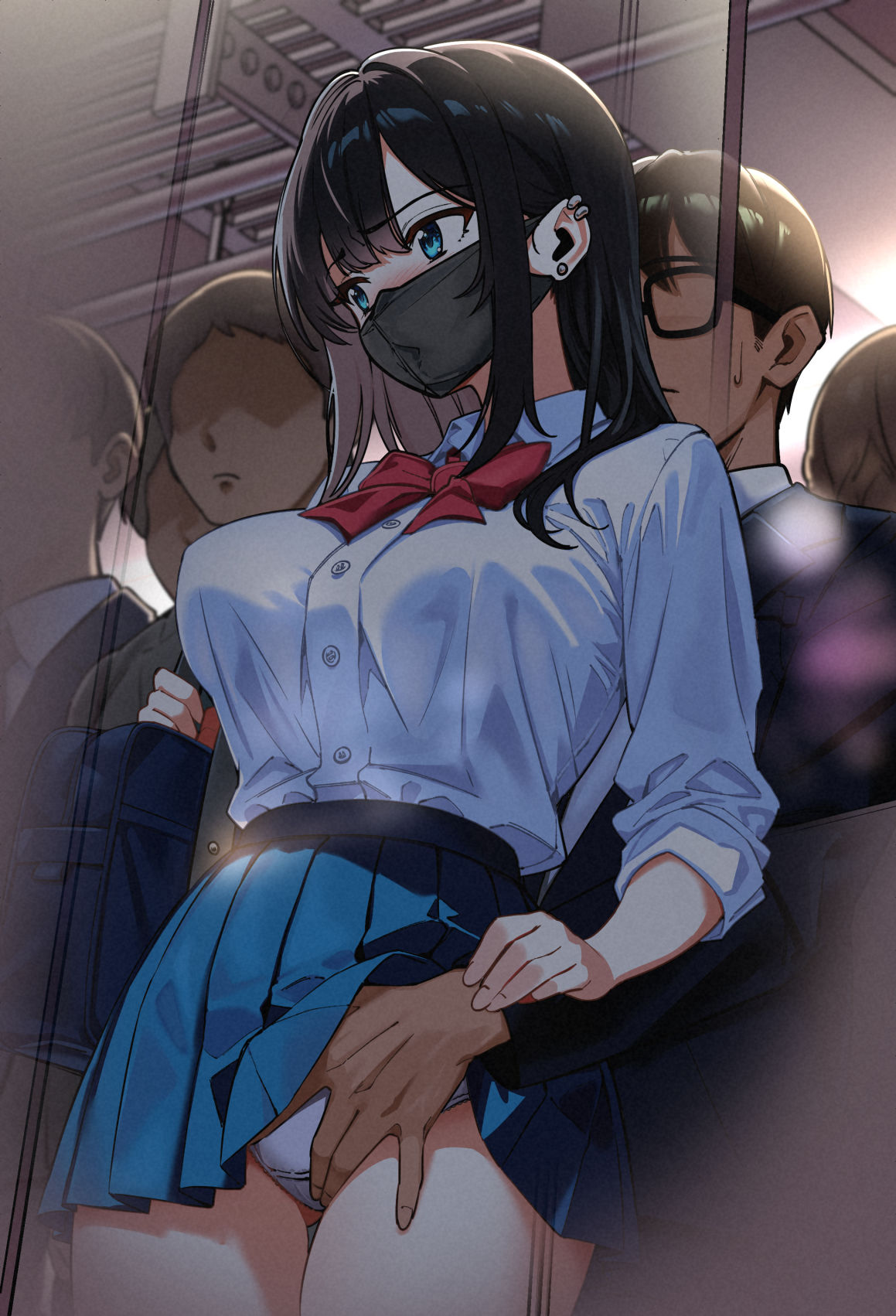 電車、女子〇生。 サンプル画像