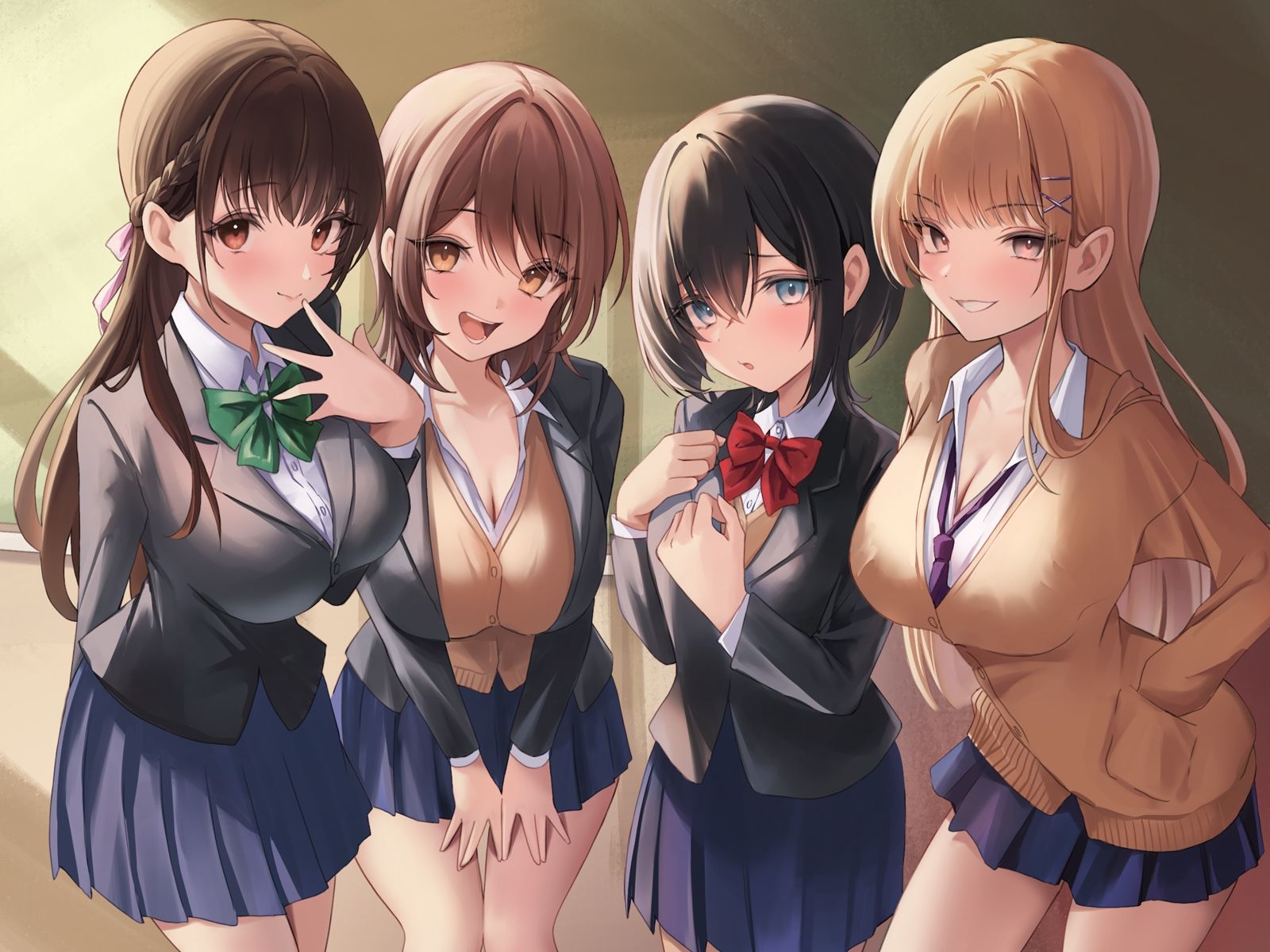 絶対1番になりたい恋人JK達と放課後ハーレムえっち〜ヌケ駆け禁止おちんちん取り合いらぶらぶ5P〜 サンプル画像