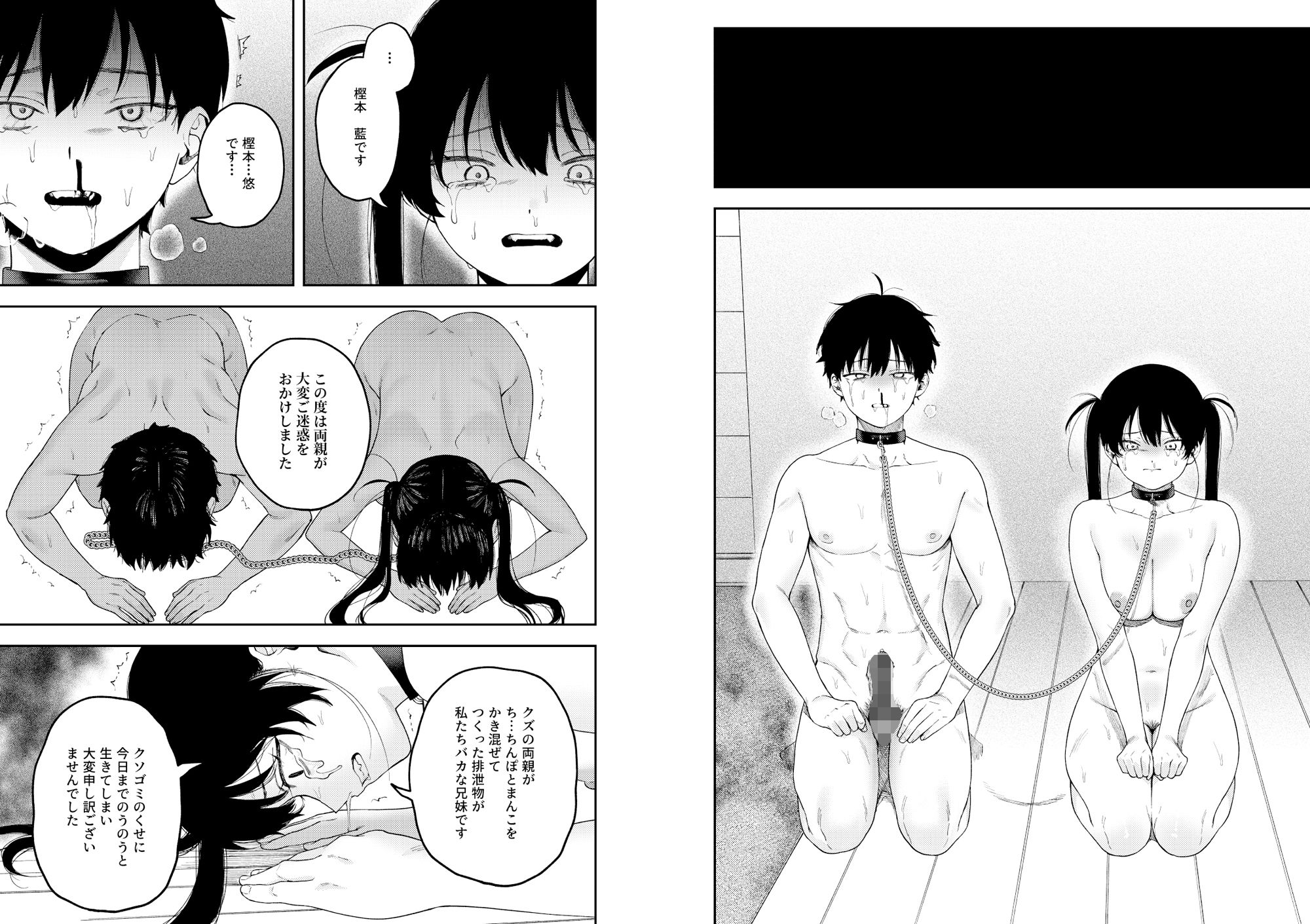 双子の兄妹強●近親相姦つがいじめ サンプル画像